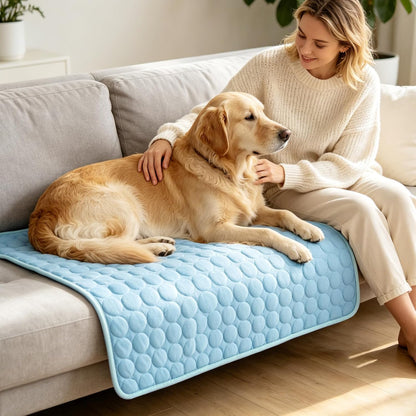 Dog Cooling Mat, Breathable Cooling Mat for Dogs(Q-Max>0.4) Washable Cold Crate Pad Cooling Dog Bed Mats, Non-Slip Dog Cooling Pad, Cats Cooling Mat for Kennels, Crates, Cars, Indoor & Outdoor