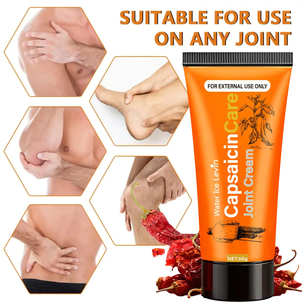 Capsaicin Care Joint Cream for Targeted Relief & Moisturizing with Glucosamine & Vitamin C.