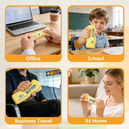 Butter Squishy Toy - Soft & Squeezeable Squishy Fidget Toys, Slow Rising Squishy Toys for Stress Relief, Cheese Squishy, Portable Fidget Toy for Relaxation, Office and Party Favor
