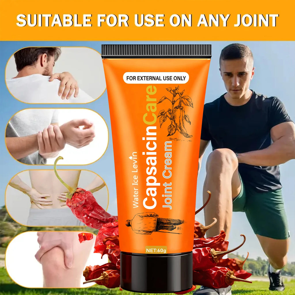 Capsaicin Care Joint Cream for Targeted Relief & Moisturizing with Glucosamine & Vitamin C.