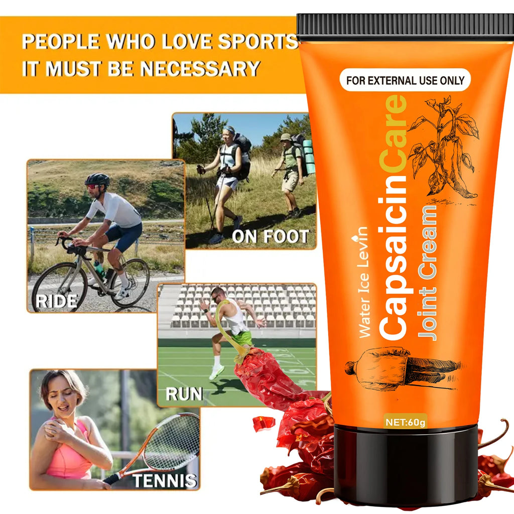 Capsaicin Care Joint Cream for Targeted Relief & Moisturizing with Glucosamine & Vitamin C.