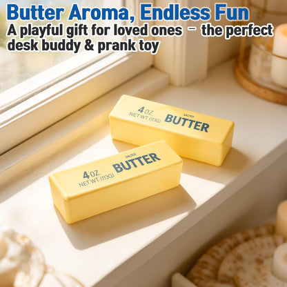 Butter Squishy Toy - Soft & Squeezeable Squishy Fidget Toys, Slow Rising Squishy Toys for Stress Relief, Cheese Squishy, Portable Fidget Toy for Relaxation, Office and Party Favor