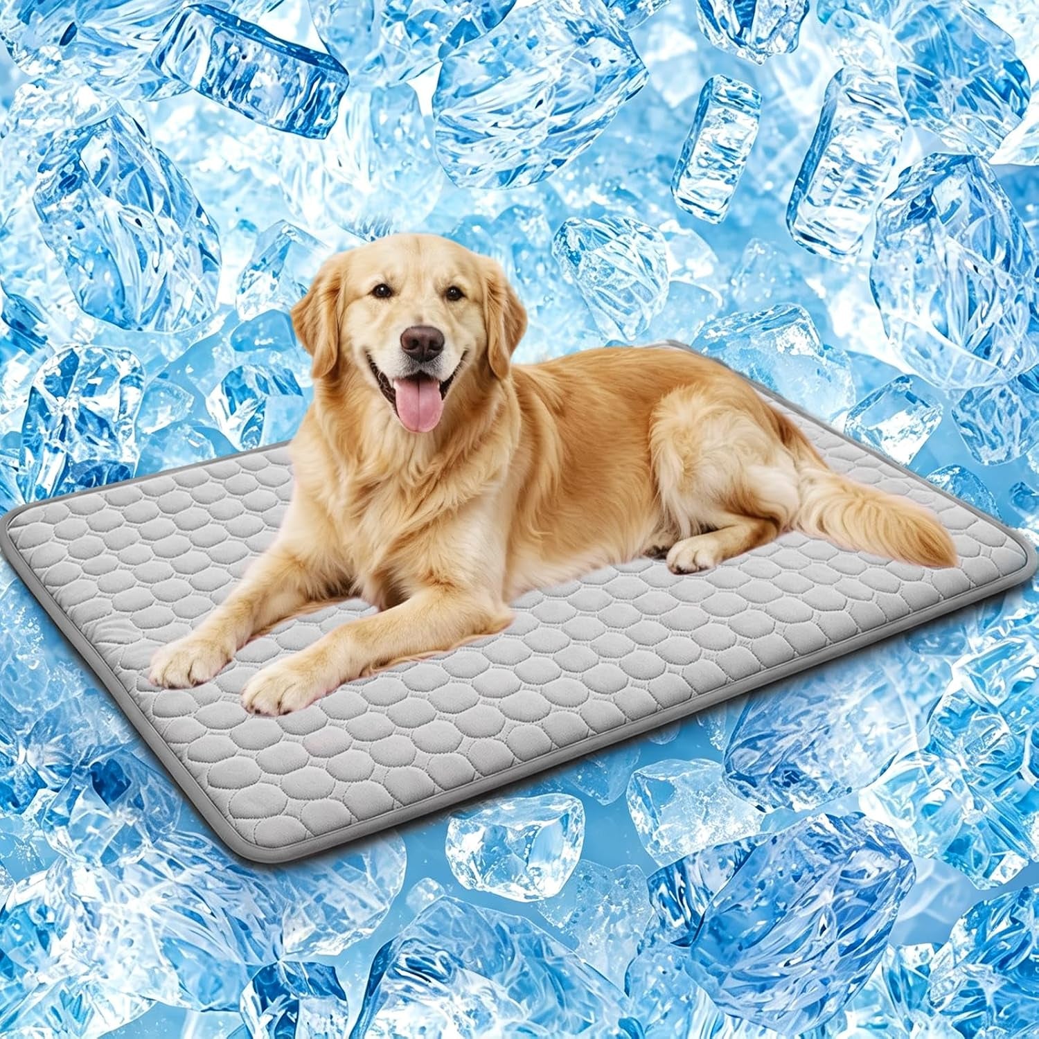 Dog Cooling Mat,Upgraded Arc-Chill Non-Slip Cool Pad | Cooling Mat for Dogs Q-Max 0.4 Breathable Washable,Foldable,Suit for Indoor Outdoor Summer Use for Cats Dogs
