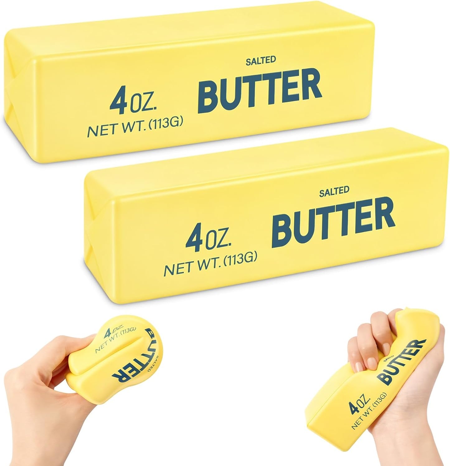 Butter Squishy Toy - Soft & Squeezeable Squishy Fidget Toys, Slow Rising Squishy Toys for Stress Relief, Cheese Squishy, Portable Fidget Toy for Relaxation, Office and Party Favor